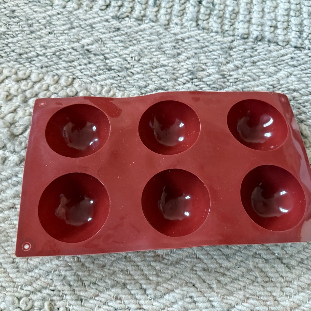 Silicone Sphere Mold - 3 7in diameter chocolate hollow silicone molds cocoa